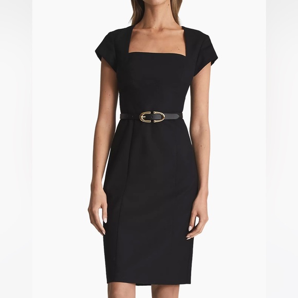 Reiss Haisley Wool Twill Dress